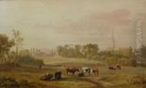 Salisbury Oil Painting by George Fennel Robson