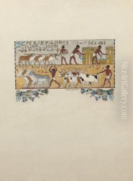 Les Champs Du Pharaon Illustrationpour Le Roman De La Momie Oil Painting by Georges Antoine Rochegrosse