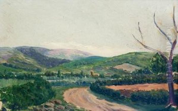 Paisaje Rural Oil Painting by Juan Jose Rochelt Y Amann