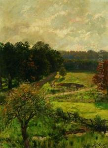 View Of The Countryside Oil Painting by Theodor Rocholl