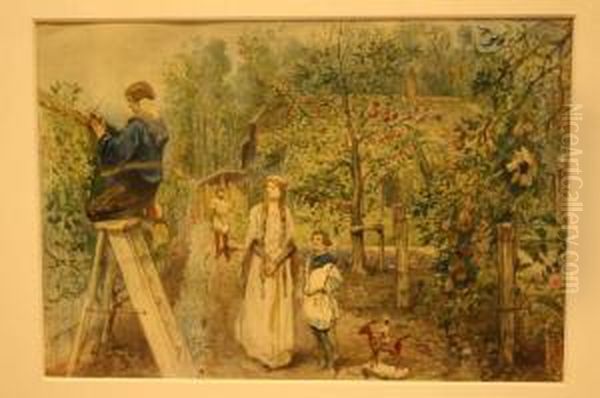 In De Moestuin Oil Painting by Charles Rochussen