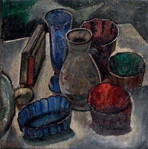 Nature Morte A La Cruche Oil Painting by Vera Rockline