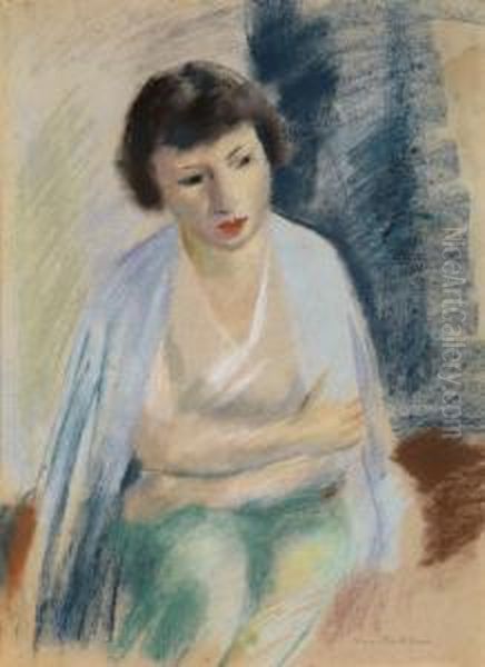 Self-portrait Oil Painting by Vera Rockline