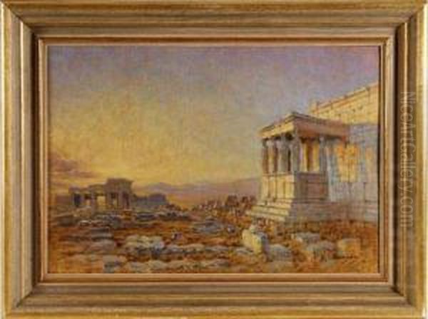 L'erechtheion Et Les Propylees Oil Painting by Maurice Rodieux