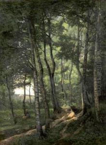 La Foret De Marly-le-roi Oil Painting by Georges Rodrigues-Henriquez