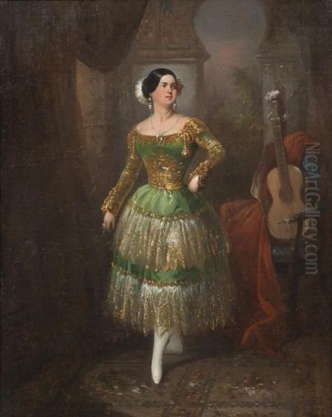 Lady Of Sevilla Oil Painting by Manuel Rodriguez De Guzman