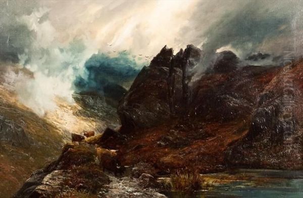 In The Highlands Oil Painting by Clarence Roe