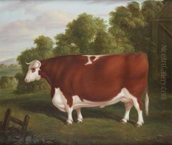 A Portrait Of A Prize Bull by Thomas Roebuck