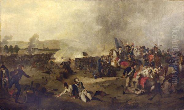 Battaglia Oil Painting by Adolphe Roehn