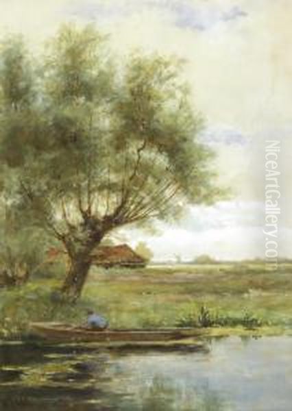 Am Weiher Oil Painting by Willem Roelofs