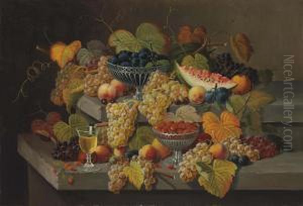 Still Life With Fruit Oil Painting by Severin Roesen