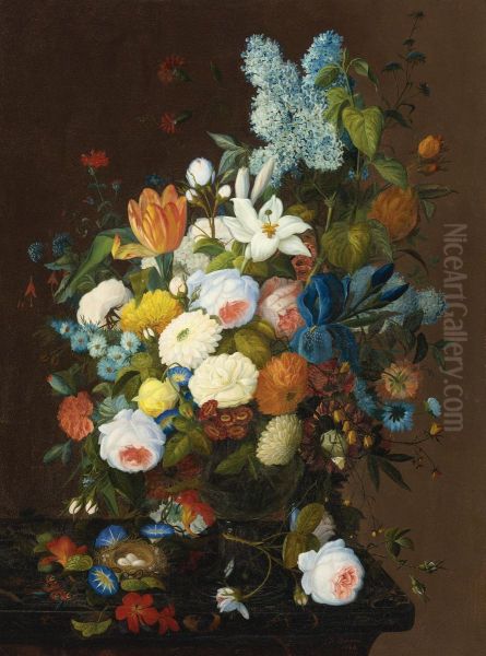 Still Life With Flowers Oil Painting by Severin Roesen