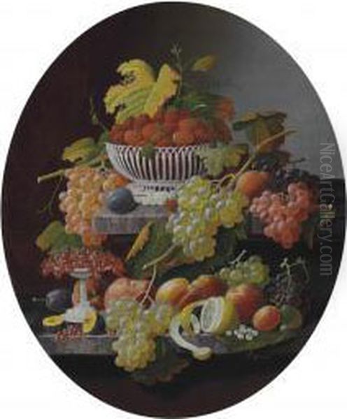 Still Life With Fruit Oil Painting by Severin Roesen