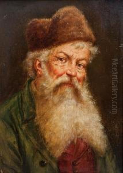 Hombre Con Barba Oil Painting by Georg Roessler