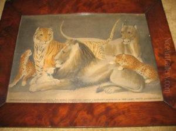 The Menagerie Of Van Amburgh Oil Painting by J. Rogers