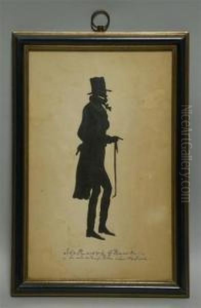 Silhouette Oil Painting by Randolph John Rogers