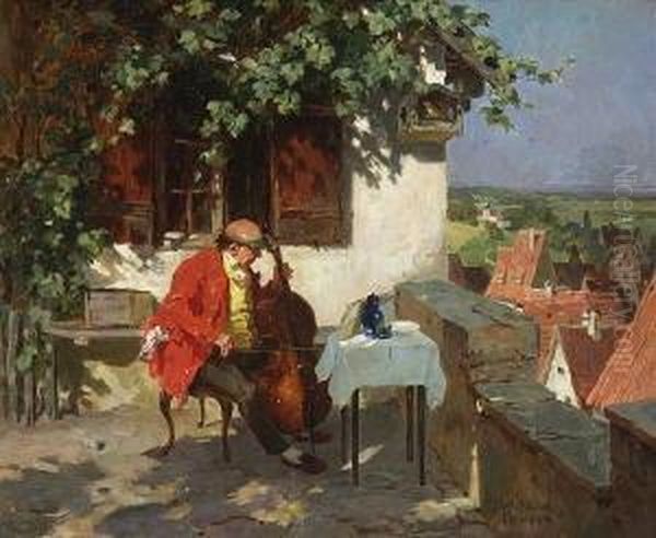 Der Cellospieler Oil Painting by Wilhelm Ii Rogge