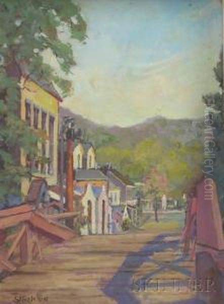 New Hope, Pennsylvania Oil Painting by Helena Regina Rohbausch