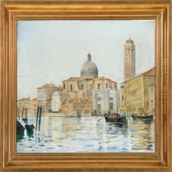 View Of Venice Oil Painting by Johan Frederik Rohde