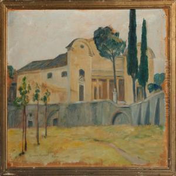 San Gregorio Church In Rome Oil Painting by Johan Frederik Rohde