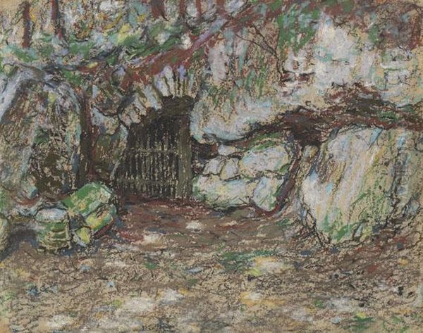 Grotte Im Park Weimar Oil Painting by Christian Rohlfs