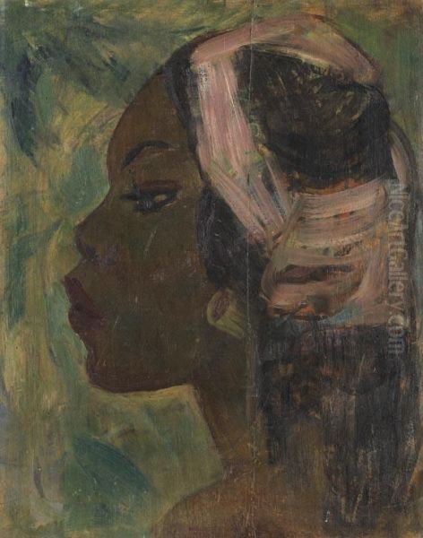 Afrikanerin. Oil Painting by Wolf, Walter Rohricht