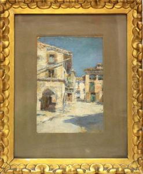 Calle De Pueblo Oil Painting by Joan Roig Soler