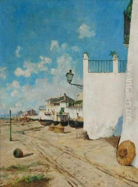 Vilanova Oil Painting by Joan Roig Soler