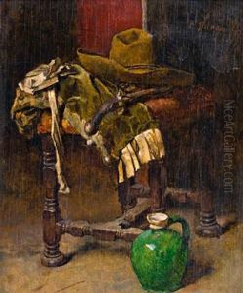 Stillleben Mit Grunem Krug Oil Painting by Friedrich, Fritz Rojka