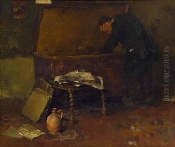 Kunstler Im Atelier by Friedrich, Fritz Rojka