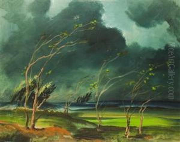 A Storm Oil Painting by Viktor Rolin