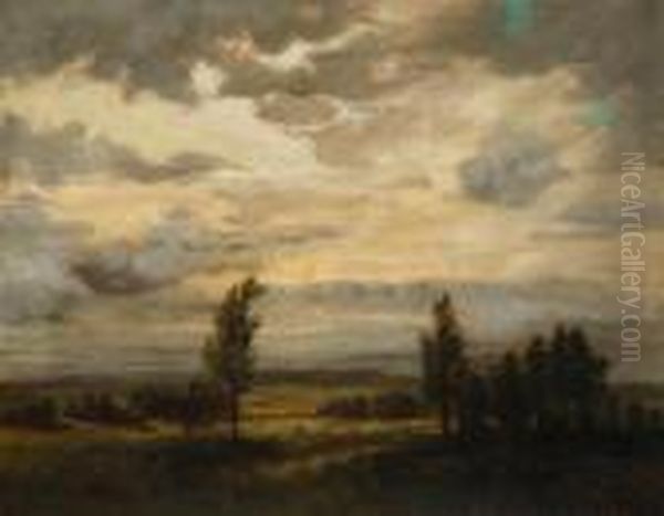 A Landscape Before A Storm Oil Painting by Viktor Rolin