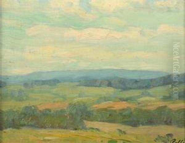 In The Foothills, Blue Ridge Mountains, Virginia Oil Painting by August H.O. Rolle