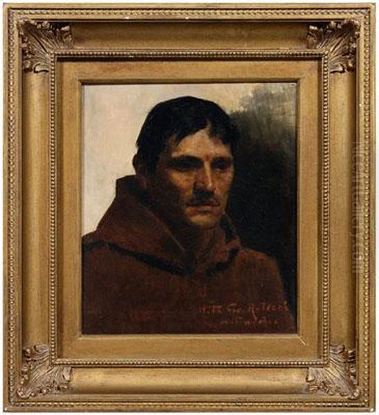 Portrait Of A Monk Oil Painting by George Conrad Roller