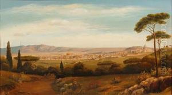 Veduta Panoramica Di Roma Da Monte Mario Oil Painting by Max W. Roman