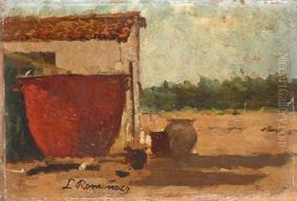 La Paela, Sta. Clara Oil Painting by Leopoldo Romanach