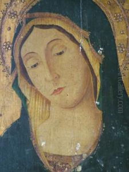 Portrait Of The Virgin Mary Oil Painting by Antoniazzo Romano