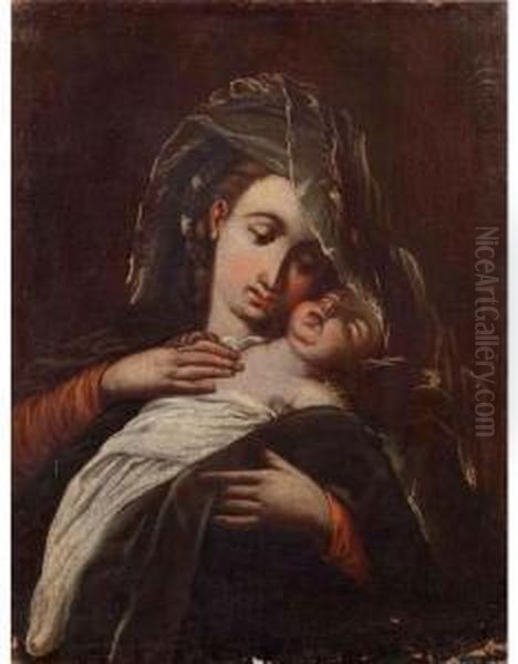 Madonna Col Bambino Oil Painting by Ettore Romano