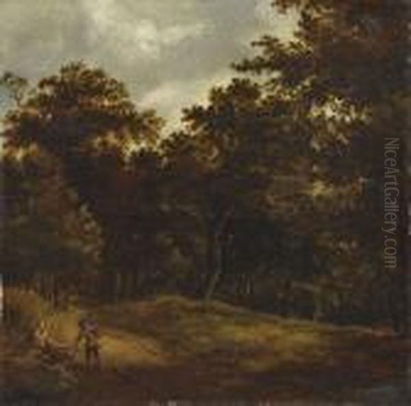 Landschaft Mit Rastendenfiguren Oil Painting by Salomon Rombouts