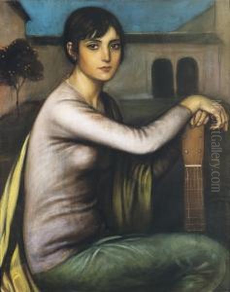 Tristeza Andaluza (melancholy) Oil Painting by Julio Romero De Torres