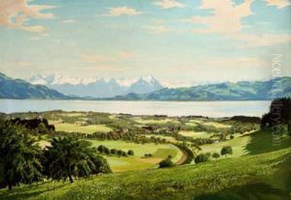 Paisaje Oil Painting by Julio Romero De Torres