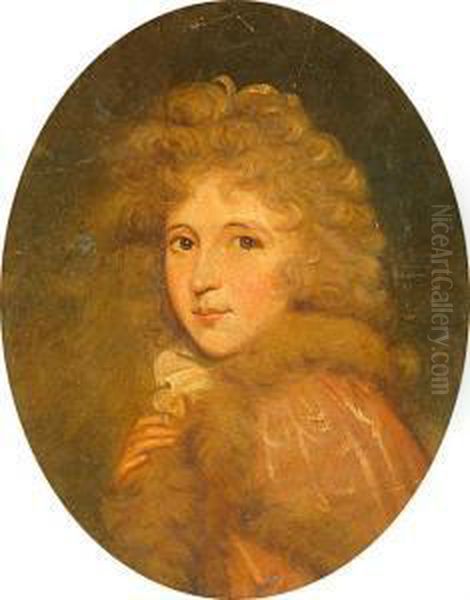 A Portrait Of Elizabeth Farren. Oil Painting by George Romney