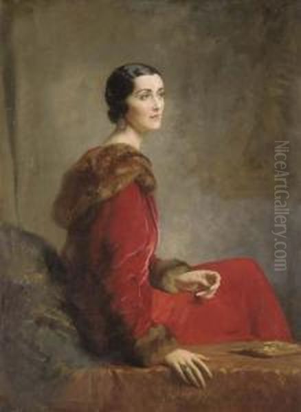 Portrait Of A Lady Oil Painting by Thomas Martine Ronaldson