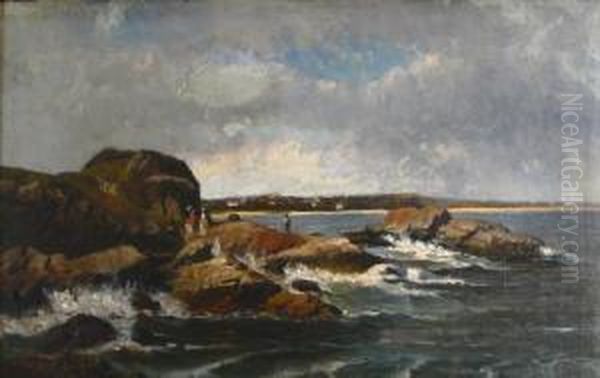 Coastal Landscape Oil Painting by Frederick Rondel Sr.