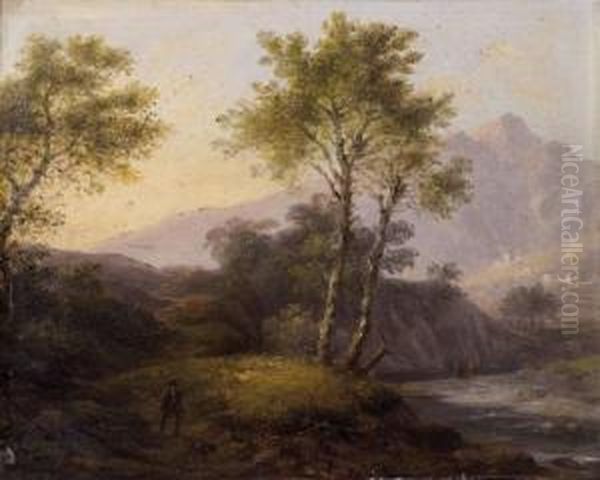 Paesaggio Oil Painting by Pietro Ronzoni