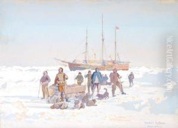 Nansen And The Fram Oil Painting by Herbert Kerr Rooke