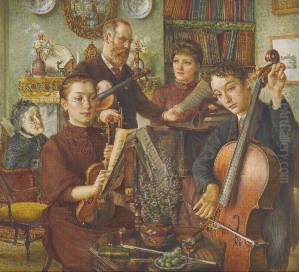 Musicians Oil Painting by Thomas Matthew Rooke