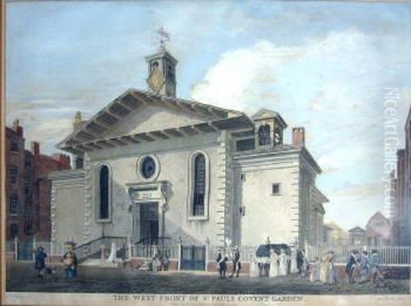 'afterpaul Sandby , 'the West Front Of St Pauls Coventgarden' Oil Painting by Eduard Rooker