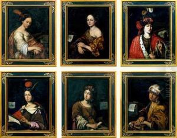 Suite De Six Portraits De Sibylles : Oil Painting by Theodor Roos