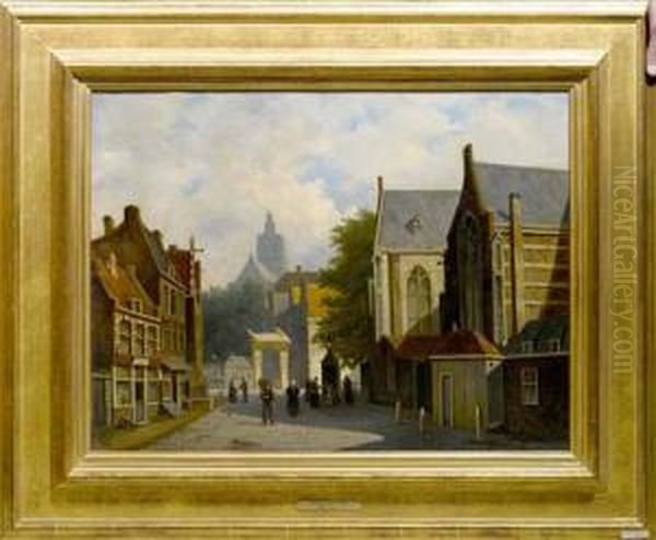 Ansicht Von Utrecht. Oil Painting by Frederik Roosdorp